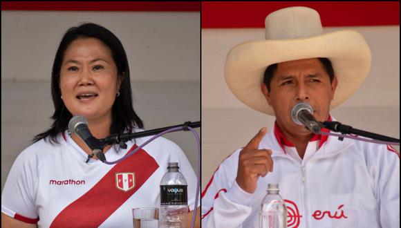 Pedro Castillo y Keiko Fujimori luchan por ser el próximo presidente del Perú. (Foto: Archivo AFP/ César Bazán)