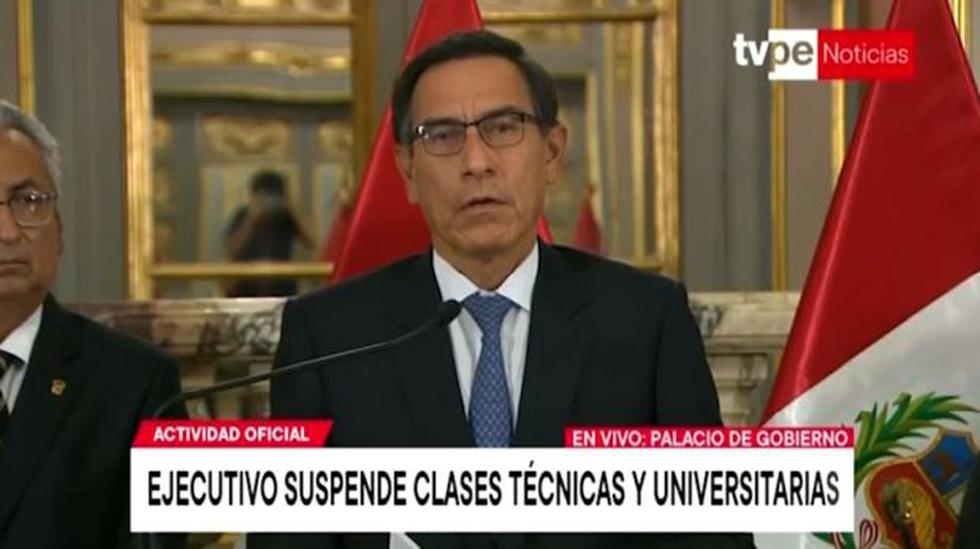 Presidente Martín Vizcarra sobre el coronavirus en el Perú