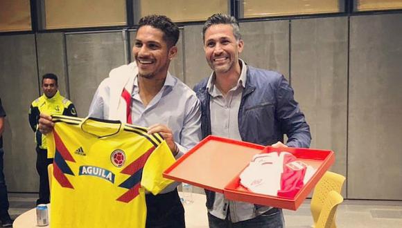 Paolo Guerrero se juntó con una leyenda de Colombia en Argentina [FOTOS]