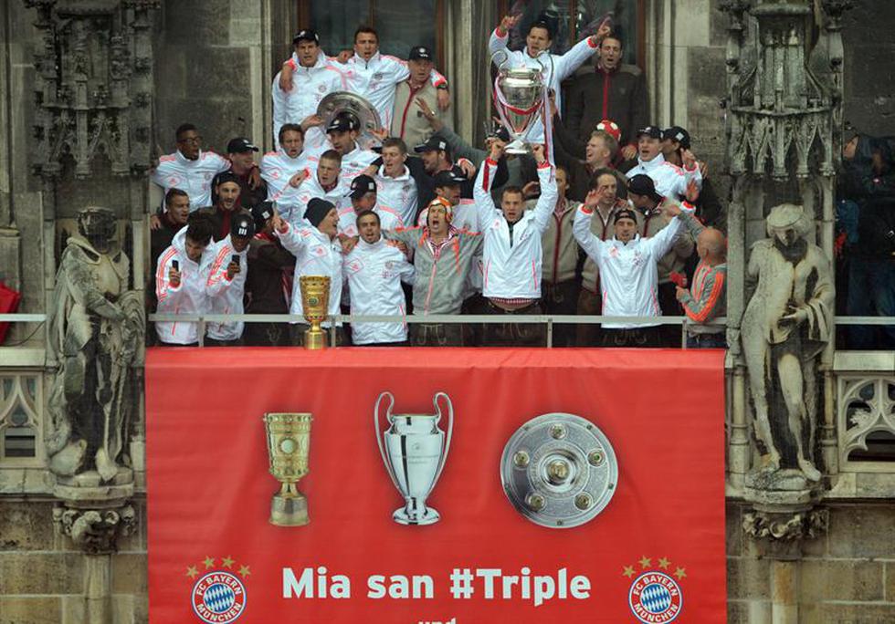 Mira las celebraciones del Bayern Munich con los tres trofeos [FOTOS]