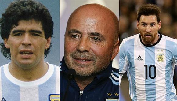 Tremendo error: Jorge Sampaoli confunde a Lionel Messi con Diego Maradona