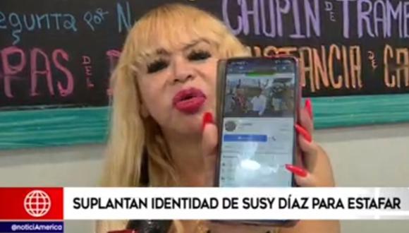 Susy Díaz se mostró indignada por lo ocurrido y plantó una denuncia ante la Dirincri. (Foto: captura | América TV)