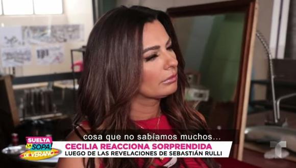 Cecilia Galliano y su reacción luego que Sebastián Rulli revelara que perdieron un bebé (Foto: Captura de video)