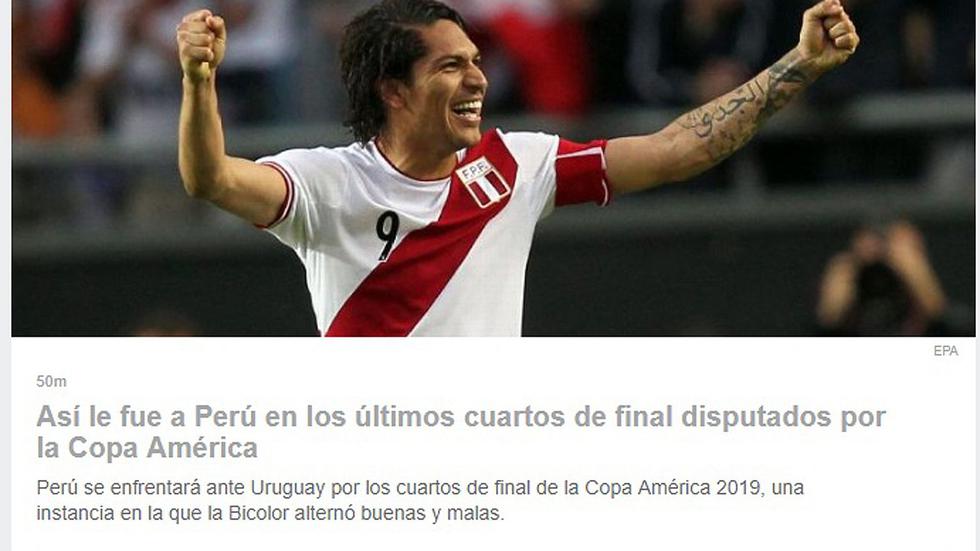 Perú vs. Uruguay: así informan en Uruguay sobre el partido ante la bicolor por cuartos de final en la Copa América 2019