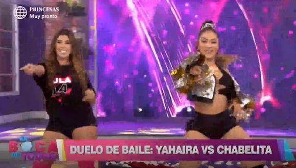 Yahaira Plasencia e Isabel Acevedo bailaron al ritmo de “U LA LA”. (Foto: Captura América TV)