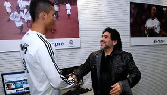 Maradona se encontró con Cristiano Ronaldo