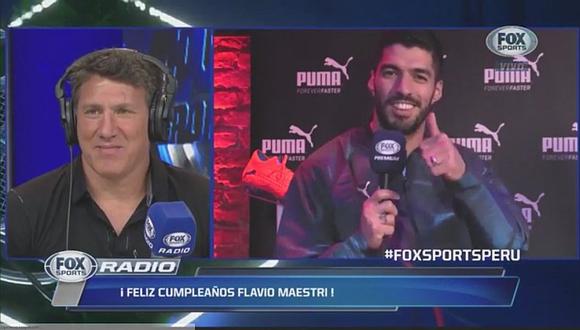 Flavio Maestri se emociona en vivo con saludo de Luis Suárez [VIDEO]