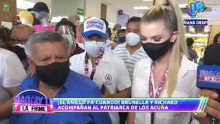 Brunella Horna reaparece para apoyar campaña presidencial de César Acuña, el padre de su novio | VIDEO