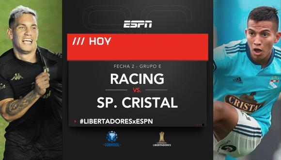 Sporting Cristal vs. Racing Club EN VIVO | ONLINE el partido de la segunda jornada del grupo E de la Copa Libertadores en el estadio el Cilindro de Avellaneda