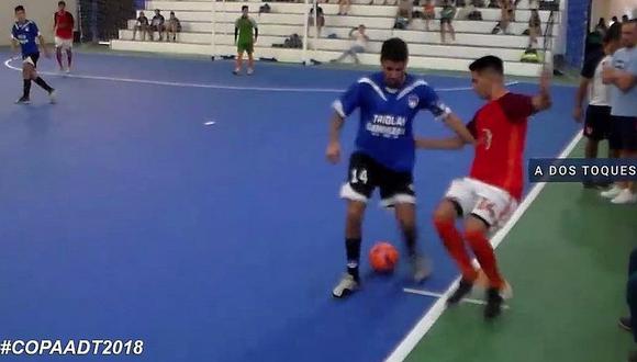 Jugador de futsal imitó la 'huacha' de Juan Román Riquelme a Yepes [VIDEO]