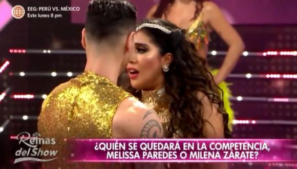 Melissa Paredes se descompensó tras su baile en “Reinas del Show”. (Foto: Captura=