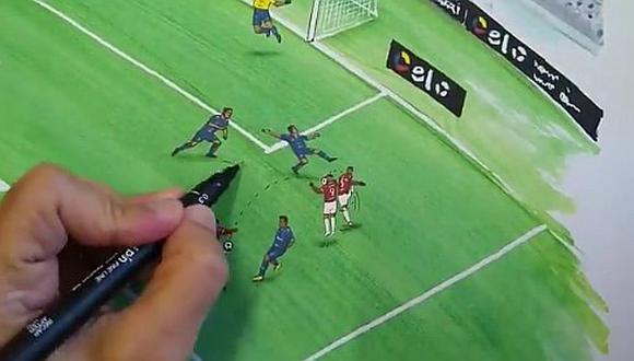 Inter vs. Athletico PR: Fanático recrea el 'bombazo' de Paolo Guerrero en la 'semi' de Copa de Brasil | VIDEO