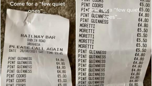Van a un bar para pasar una tarde "tranquila" y terminan pagando más de 800 dólares en cervezas. (Foto: @thatamariano)