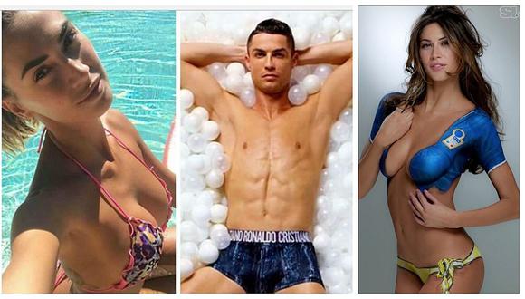 Modelo ningunea a Cristiano Ronaldo antes de partido de Juventus