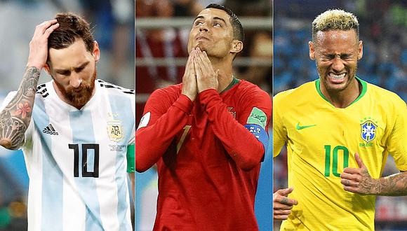 Cristiano Ronaldo, Messi o Neymar se perderían los cuartos de Rusia 2018