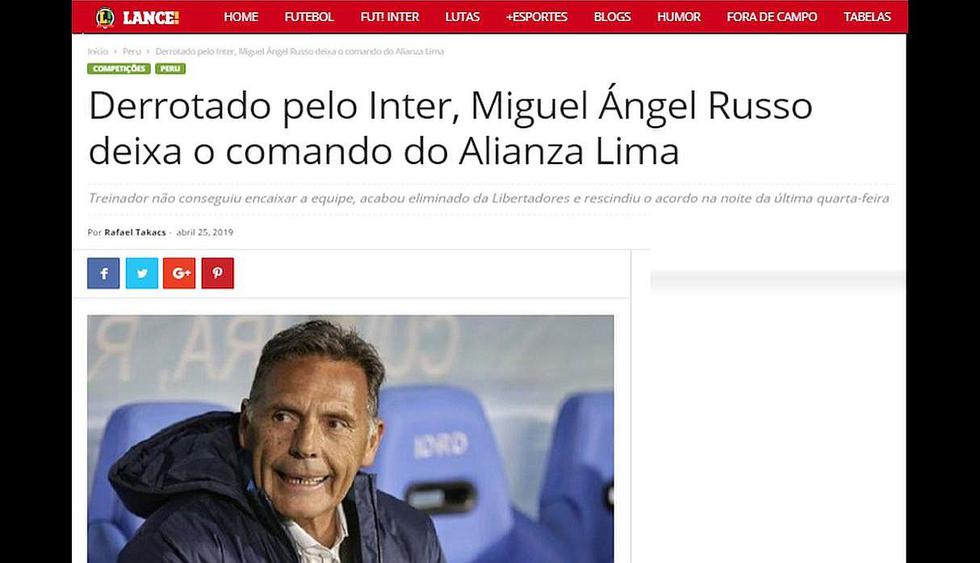 Alianza Lima: Así informó la prensa internacional sobre la salida de Miguel Ángel Russo