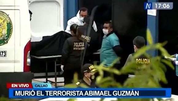 Restos de Abimael Guzmán ingresaron a la morgue del Callao en una bolsa negra. (Foto: captura de pantalla | Canal N)