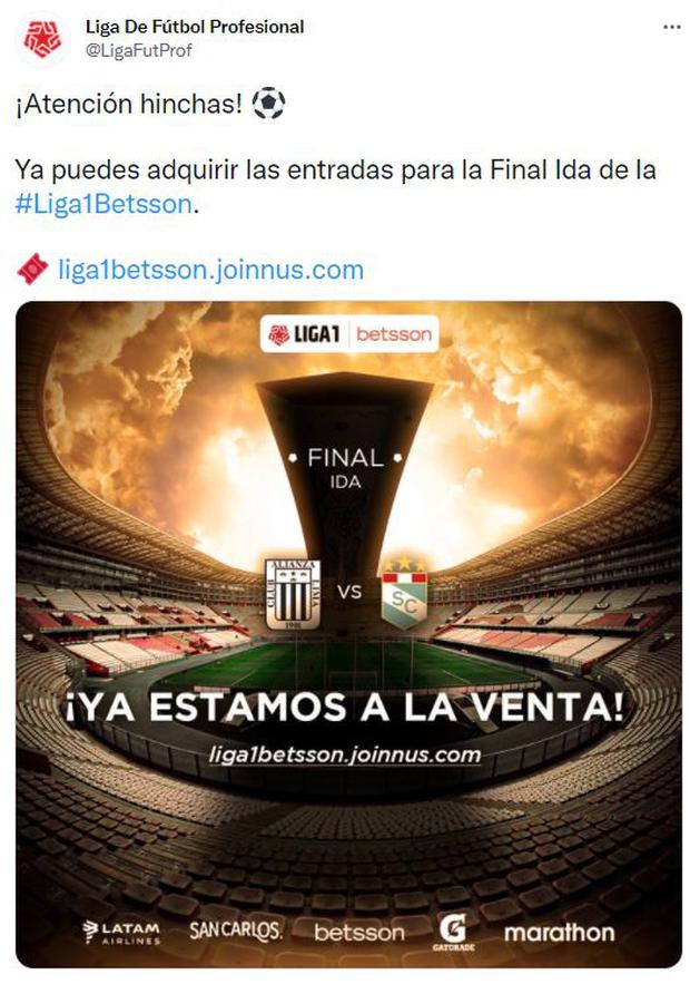 FPF habilitó venta de entradas para el público en general de la final Alianza Lima vs. Sporting Cristal. (Foto: Captura)