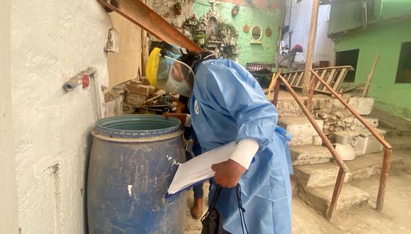 Inspectores del Minsa recorrieron 400 viviendas tras detección de un caso positivo de dengue en Villa María del Triunfo. (Foto:Minsa)