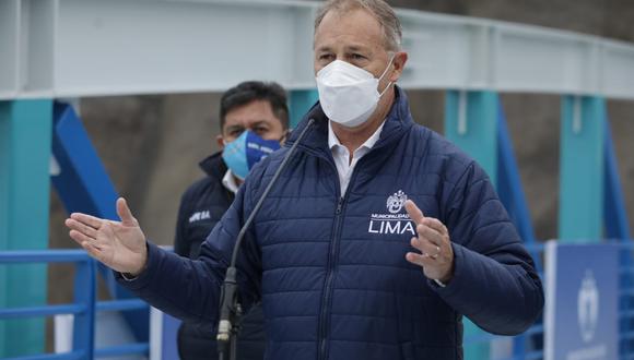 El alcalde de Lima, Jorge Muñoz, aseguró la tercera ola no es una especulación sino una realidad. Foto: Britanie Arroyo/@photo.gec