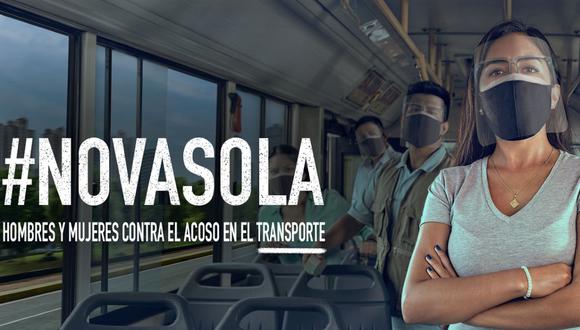 La campaña consiste en la implementación de mensajes en los medios de transporte dirigido a las usuarias y usuarios, así como la difusión de mensajes en las redes sociales oficiales del MTC y de influenciadores con el hashtag #NoVaSola. (Foto: Ministerio de Transportes y Comunicaciones)