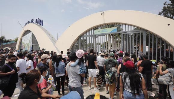 Gran cantidad de personas llegaron hasta el Parque de Las Leyendas. (Foto: Leandro Britto / @photo.gec)