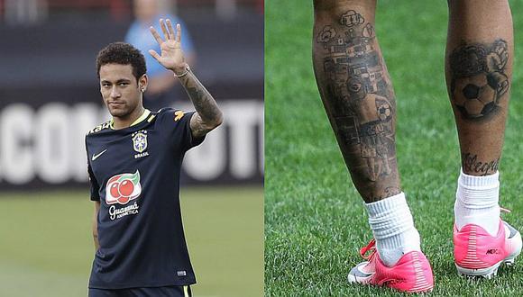 Selección brasileña: Neymar con nuevos tatuajes ante Paraguay