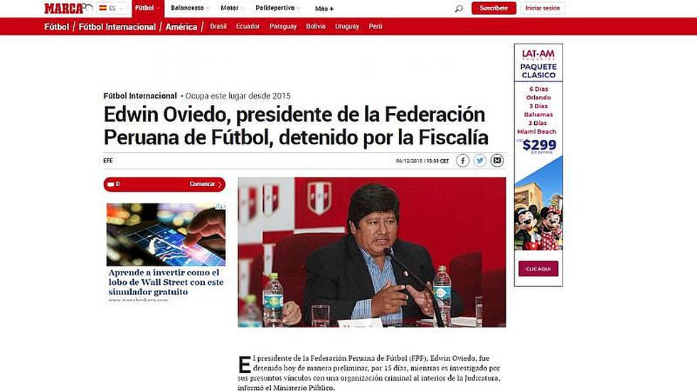 Así informó la prensa internacional detención de Edwin Oviedo