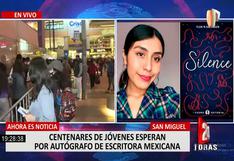 Flor Salvador: largas filas de jóvenes en la firma de libros de escritora mexicana en centro comercial