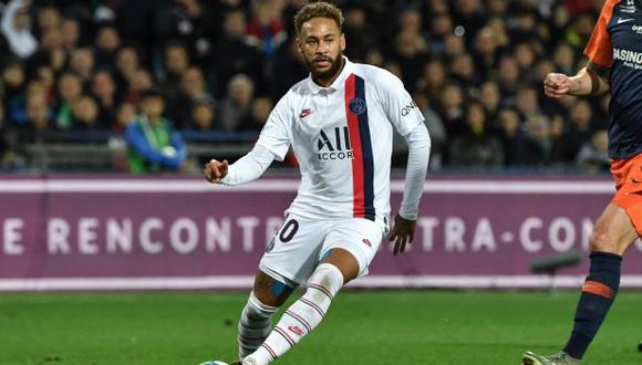 Neymar marcó ante Montpellier su sexto gol en la temporada de la Ligue 1. (Foto: AFP)