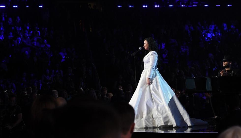 Demi Lovato volvió a los escenarios con emotiva presentación en los Grammy 2020. (Foto: AFP)