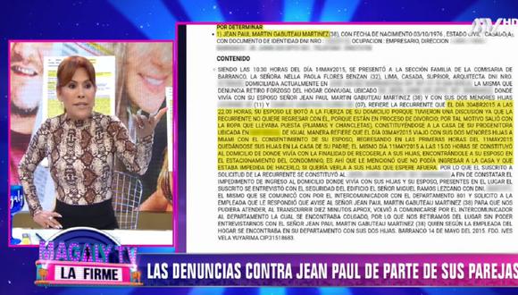 "Magaly TV: La Firme" puso en evidencia las denuncias que hay en contra de Jean Paul Gabuteau. (Foto: Captura ATV)