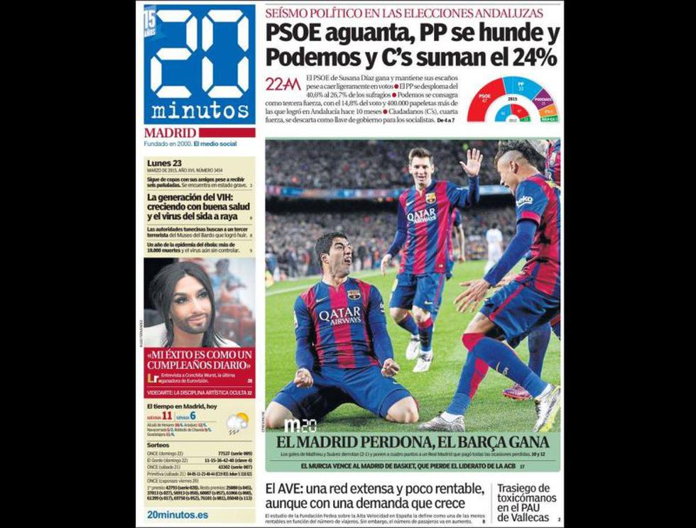 Barcelona: Las portadas de los diarios españoles tras triunfo en derbi [FOTOS]