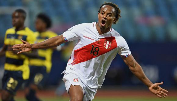 Recordemos que, en el partido Perú vs. Ecuador, André Carrillo anotó el gol que le dio el 2-2 a la selección peruana.