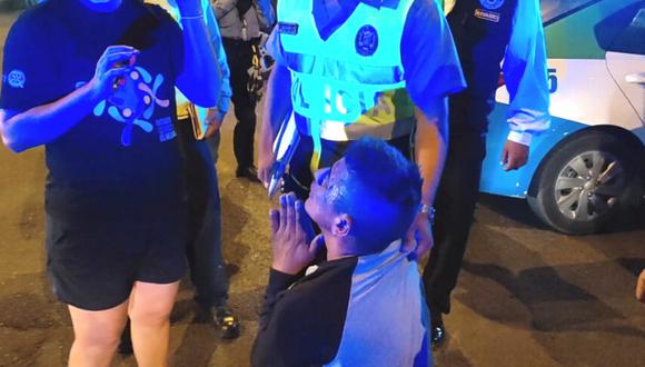 Policías y serenos de Surco capturaron a delincuente que se puso de rodillas y rogó por su inocencia. Foto: Municipalidad de Surco