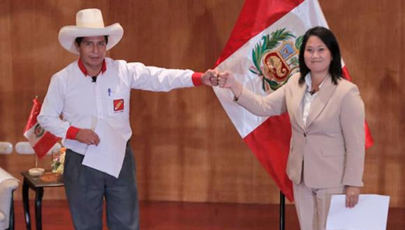 El candidato de Perú Libre registra 45.5% en nuevo sondeo, mientras que la de Fuerza Popular tiene 40.1%  (Foto: Renzo Salazar /@photo.gec)