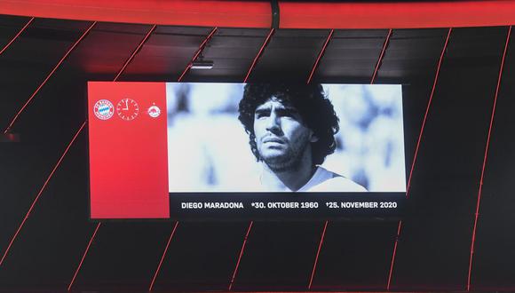 El homenaje a Diego Maradona en los partidos de Champions League. (Foto: AFP)