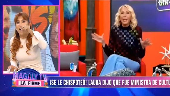 Magaly Medina desmiente a Laura Bozzo luego que abogada peruana señaló que fue ministra de Cultura. (Foto: Captura ATV)