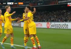 Barcelona vs. Napoli: Aubameyang anotó el cuarto de los blaugranas en Europa League | VIDEO