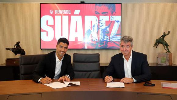 Luis Suárez firmó contrato con Atlético de Madrid. (Foto: @Atleti)
