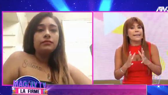 Gianella Ydoña declaró para el programa de Magaly Medina tras enfrentarse a familiares de Josimar. (Foto: Captura ATV)
