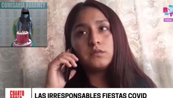 Nicole Medina Sánchez afirmó que nadie le ha ofrecido disculpas tras ser fotografiada junto a su torta de cumpleaños en la comisaría de Huarmey. (Cuarto Poder)