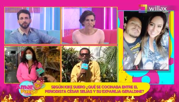 Kike Suero sorprendió con sus declaraciones en el programa "Amor y Fuego" sobre César Seijas. (Foto: Captura Willax TV)