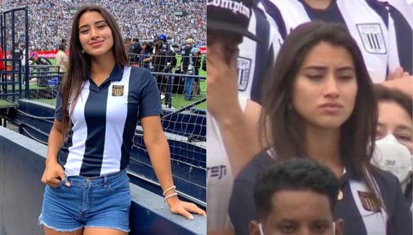 La conductora de TV se convirtió en meme por gesto en el partido Alianza Lima vs Sporting Cristal. (Foto: @romina.vignolo)