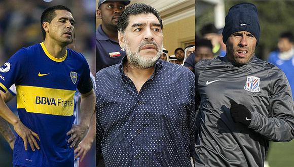 Maradona escogió entre Riquelme y Tévez como ídolo de Boca Juniors