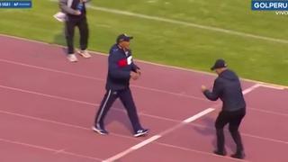 Liga 1 | Carlos Ramacciotti sorprendió con peculiar baile previo a su abrazo con Roberto Mosquera [VIDEO]