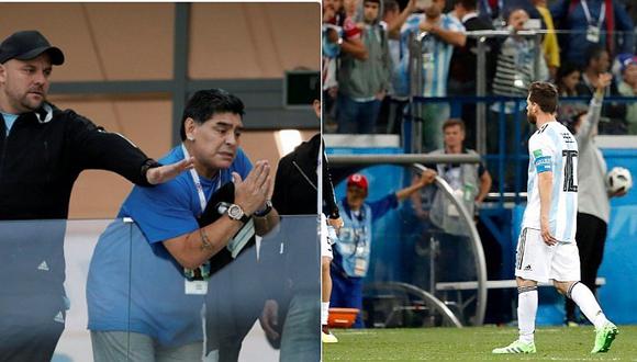 Diego Maradona y su reacción tras ver a su equipo caer goleado