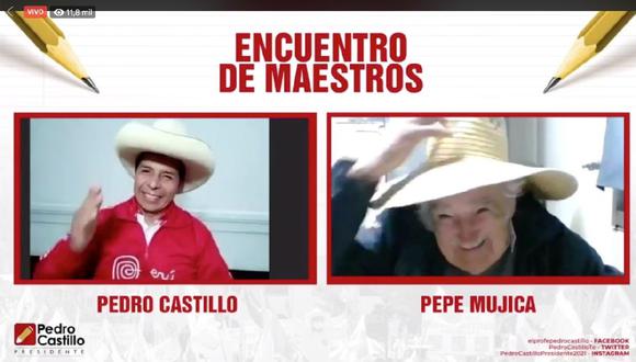 Ello sucedió este jueves durante el “Encuentro de Maestros” que reunió de forma virtual a Pepe Mujica y Pedro Castillo.