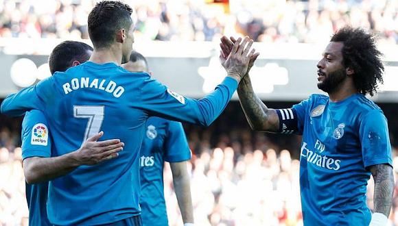 Real Madrid goleó 1-4 a Valencia con doblete de Cristiano Ronaldo