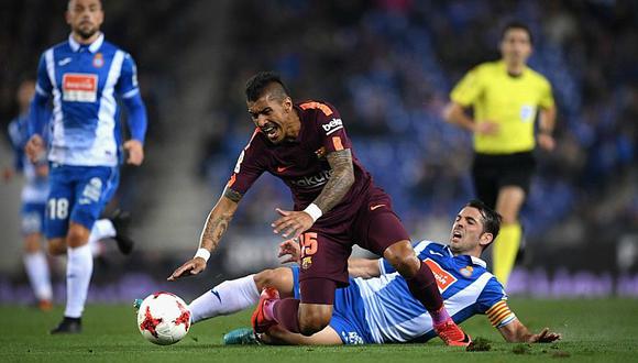 Barcelona: Paulinho salió lesionado por un duro golpe en el pie derecho